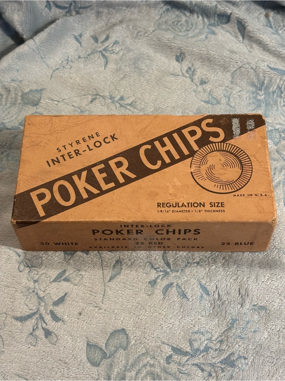 Vintage Poker Chips in Original Box